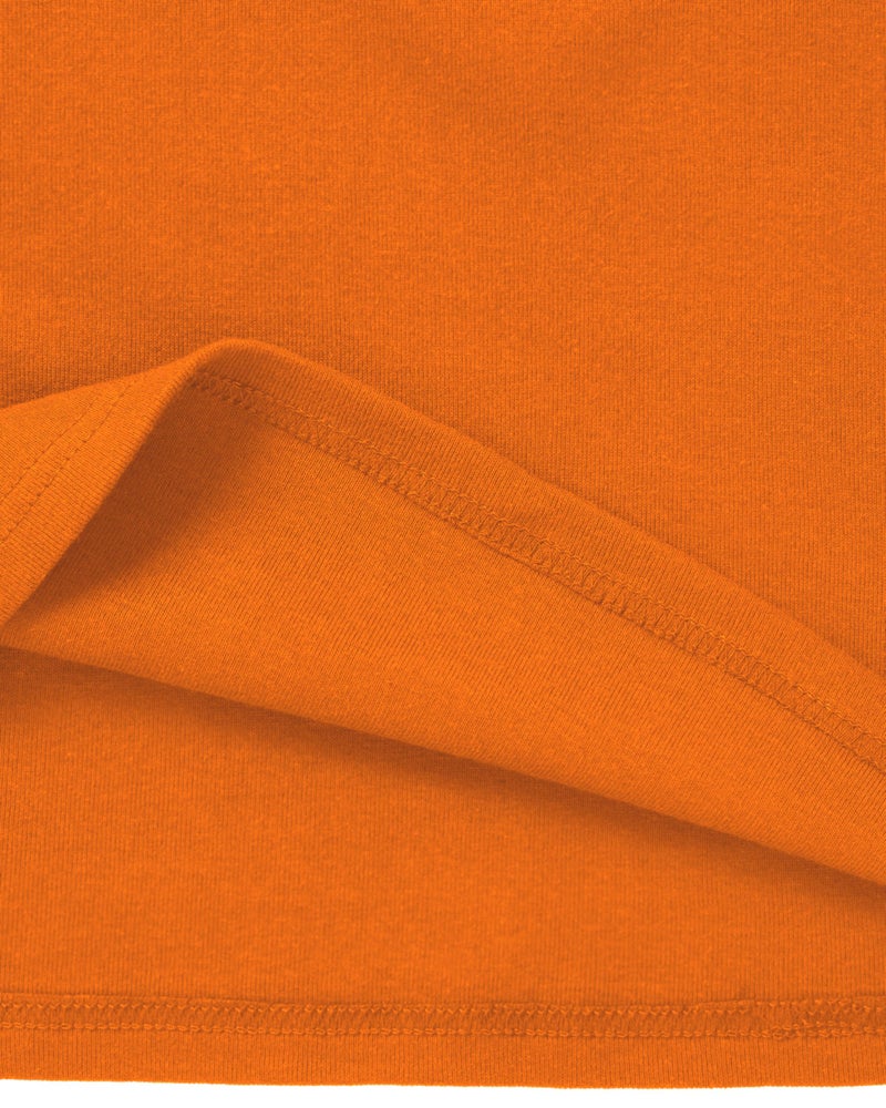 Ohoo Mens Short Sleeve Mock Turtleneck Basic Tops Lightweight Slim Fit Cotton Pullover Sweater / DCT105-ORANGE-M - Image 5